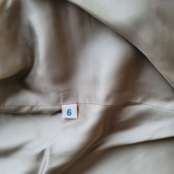 Austin Reed Plaid Taupe Silk Blend Core Blazer Jacket 6 Vintage - Picture 9 of 13